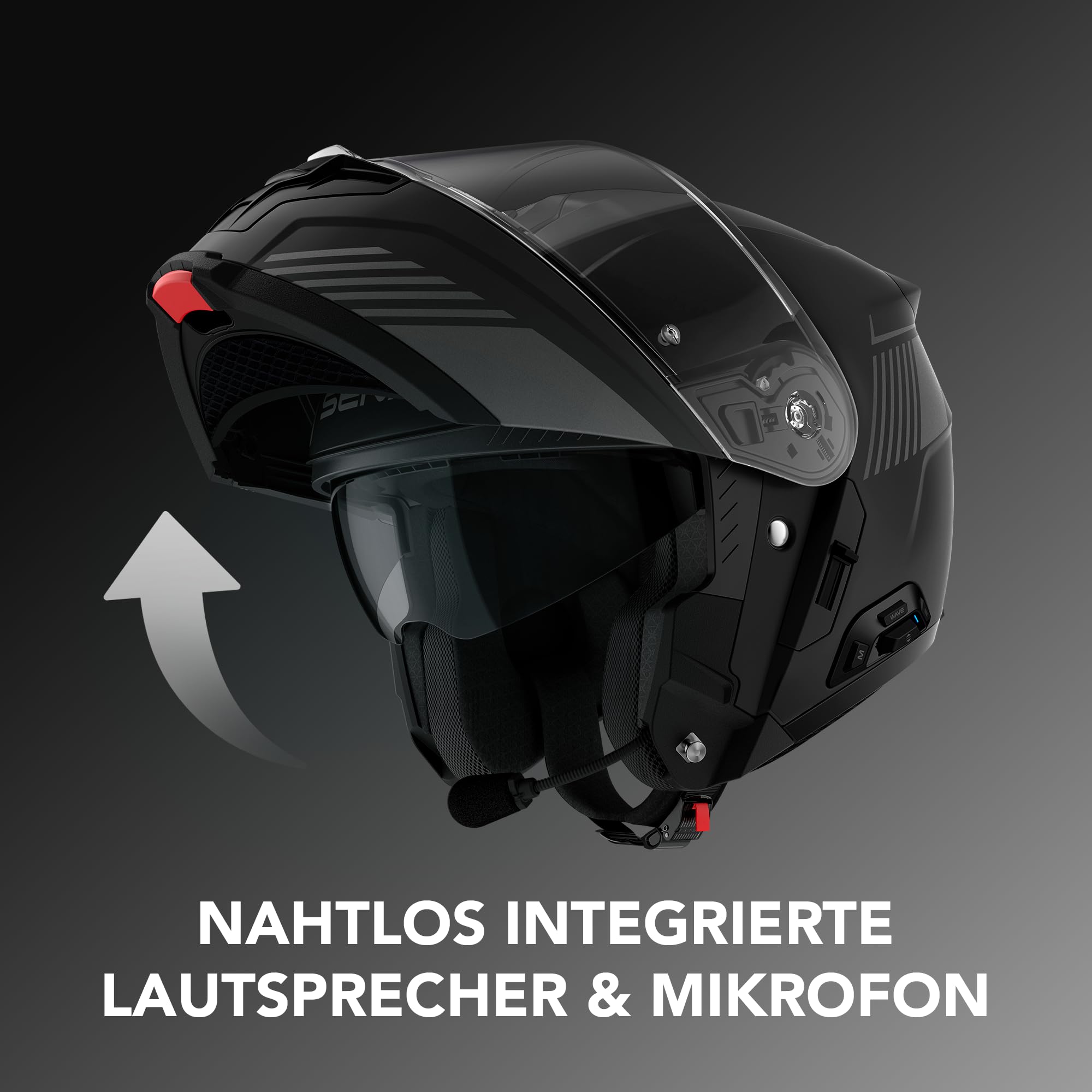 Sena Specter Modularer Smart-Kommunikations-Motorradhelm mit Mesh-Intercom, Sound by Harman Kardon (2. Generation), Dupont Kevlar-Schale