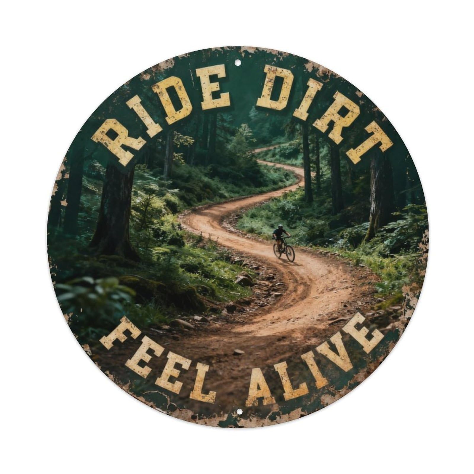 Ride Dirt Feel Alive Metal Tin Sign Plaque