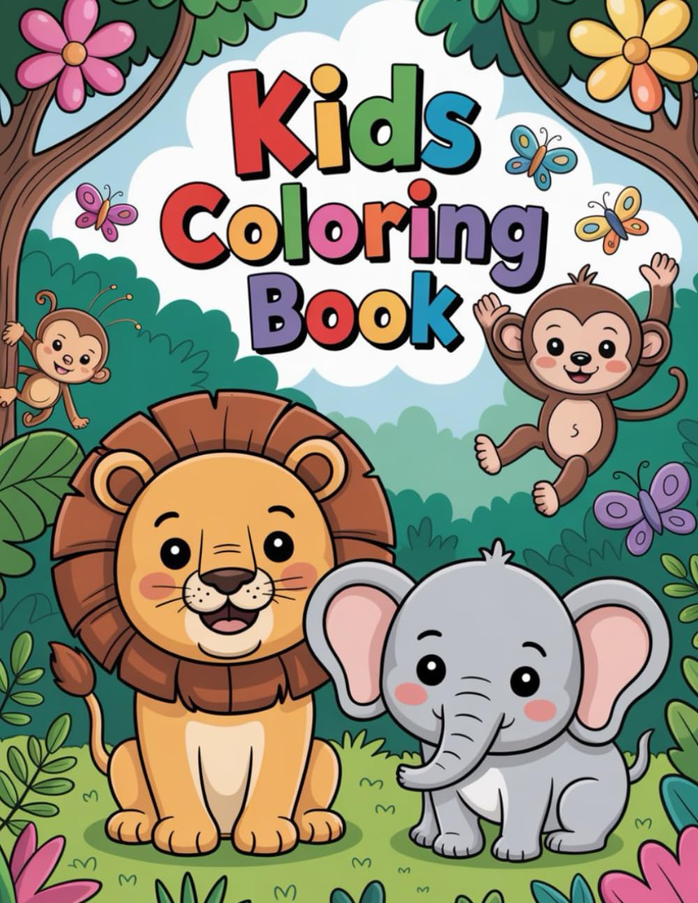 Animal Coloring World. A Fun colouring Book for Kids.