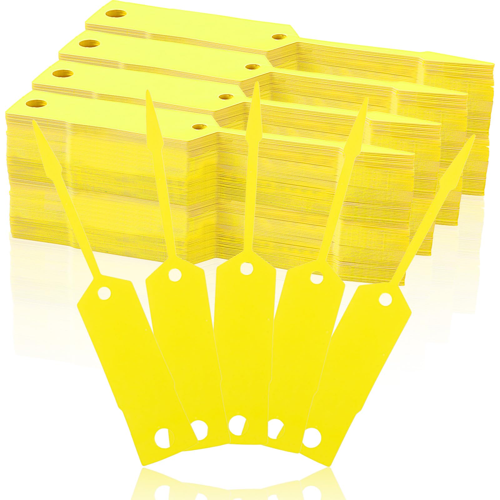 Self Locking Arrow Key Tag, 1000 Pieces (Yellow) - Size 4 1/2" x 3/4" Plastic Arrow ID Key Labels Tags Car Parts Tags Key Ring Repair Labels for Office Automotive Shop Supplies