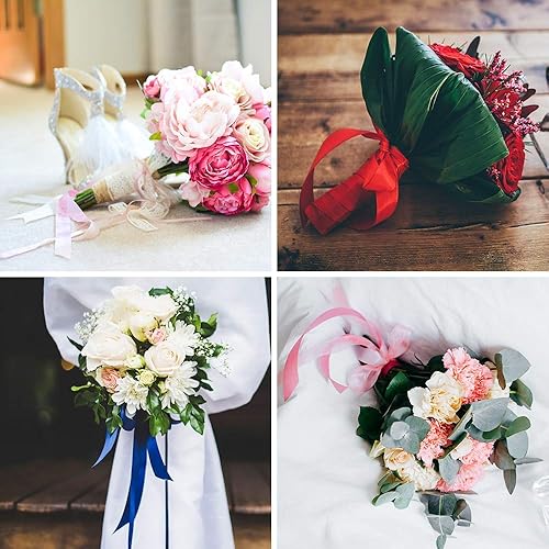 Miniatura 5 de Cinta de satén verde esmeralda de doble cara de 2 pulgadas x 25 yardas, cinta de poliéster verde esmeralda para envolver regalos, muy adecuada para