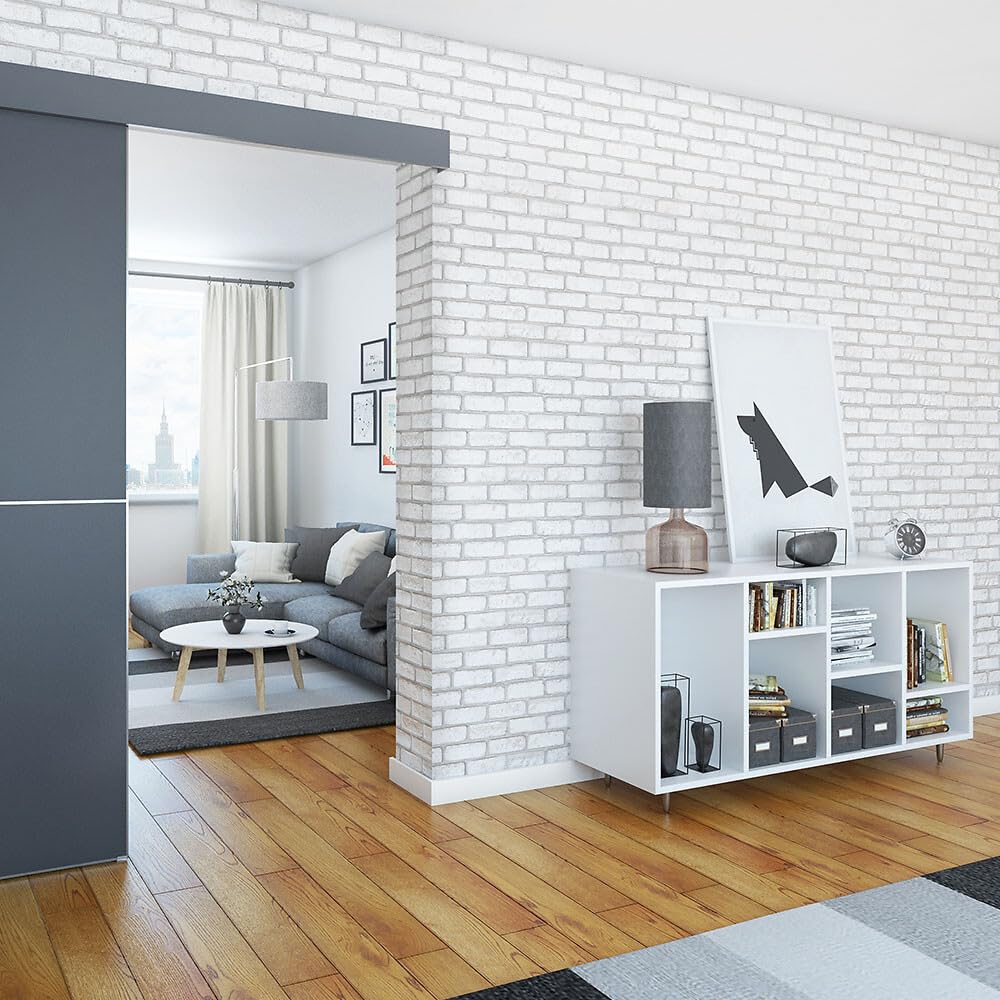 Porta scorrevole sagomata slid' 'up 180, Binario 180 cm, 1 porta fino a 30 kg, per passaggio, porte in legno