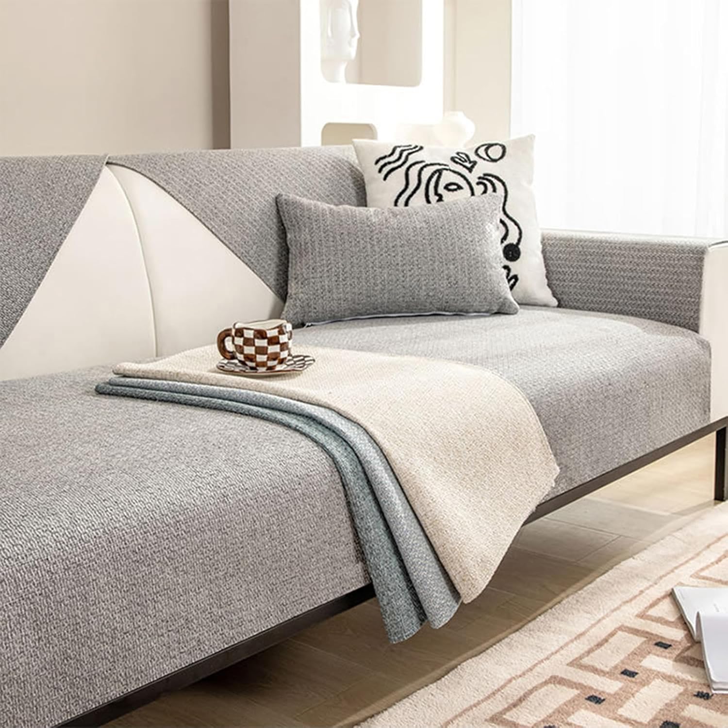 HGTRH Sofa Covers Waterproof and Washable L Shape, Non Slip