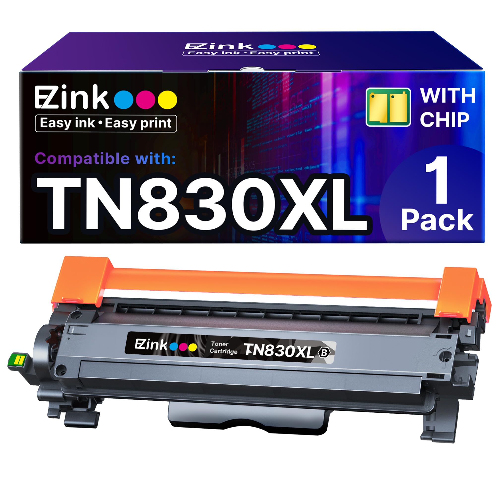 E-Z Ink Compatible TN830 Toner Cartridge Replacement for Brother TN830 TN830XL TN 830 Toner Cartridges to use with HL-L2460DW DCP-L2640DW HL-L2400D