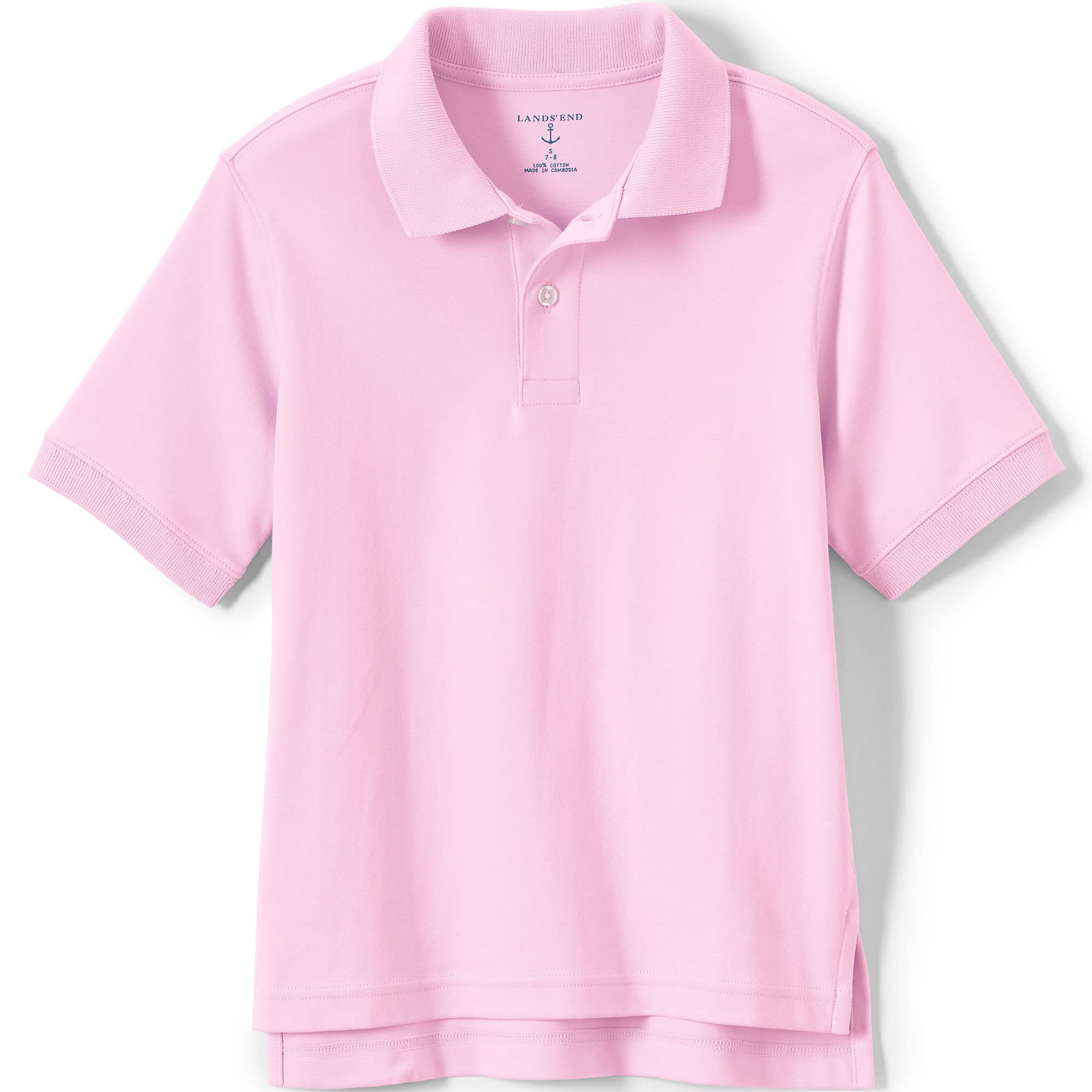 Lands' End School Uniform Kids Short Sleeve Interlock Polo Shirt