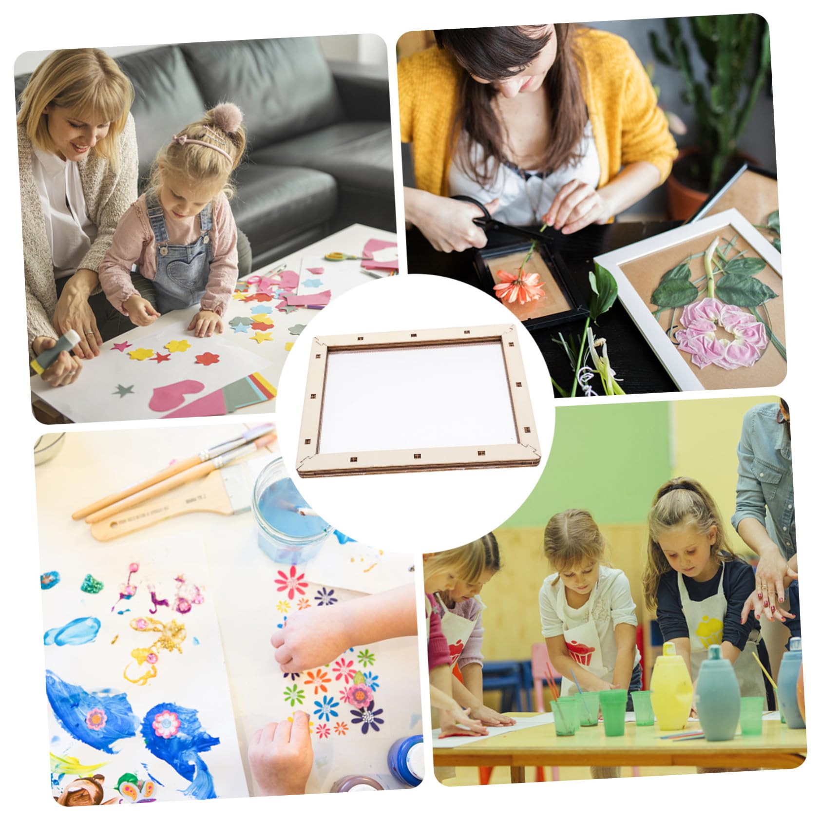 HOOTNEE Diy Paper Making Frame Screen for Homemade Deckle Paper Craft Supplies Mold and Deckle Making