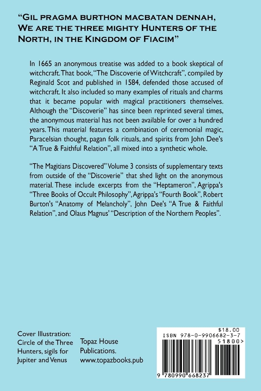 Magitians Discovered Volume 3: Supplementary Texts