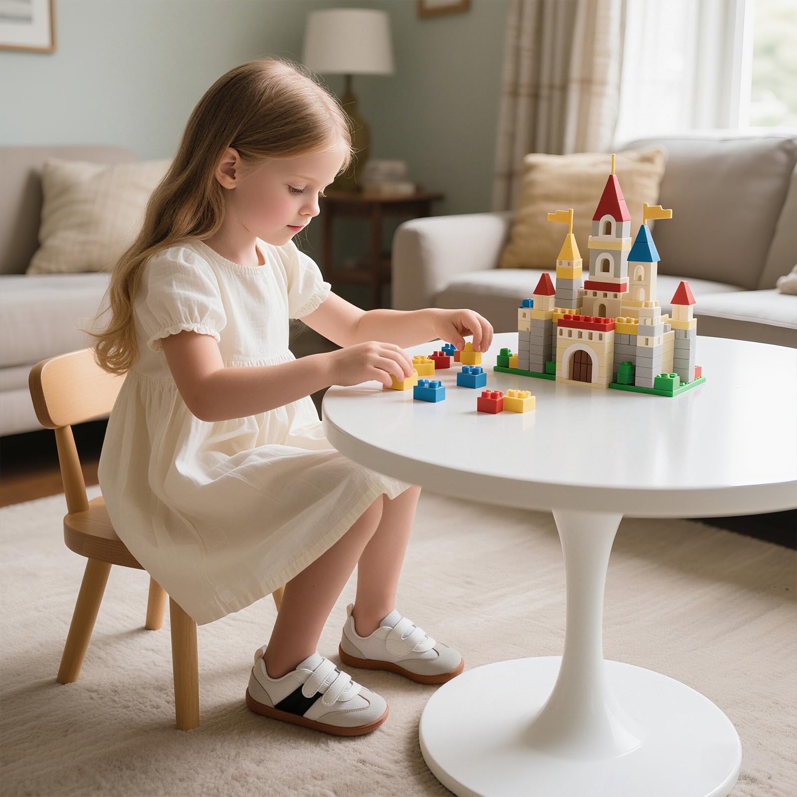 STQ KIDS Scarpe Bambino Bambina Sneakers Punta Larga Antiscivolo Leggere Primi Passi Outdoor Tennis attività