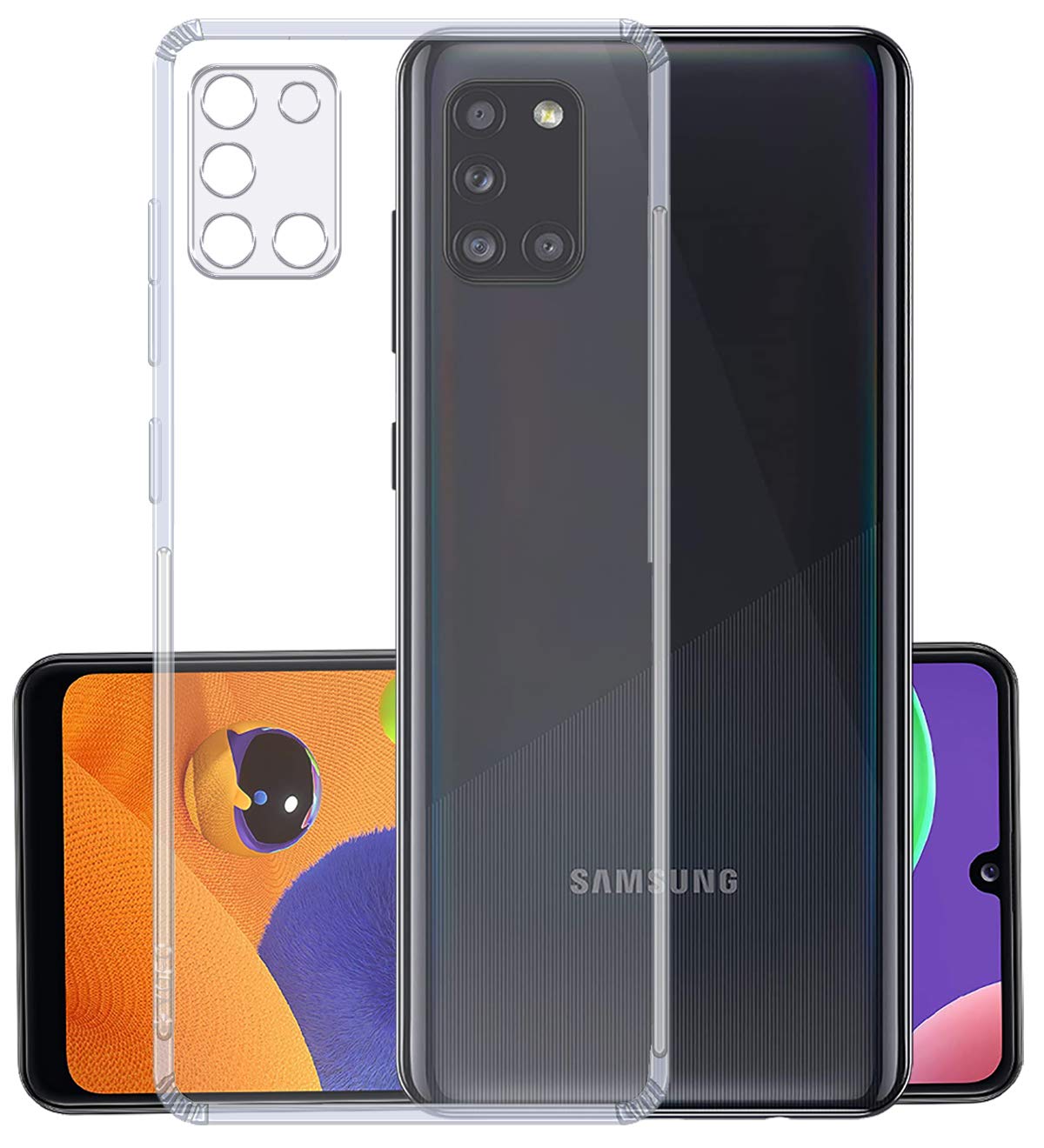 YOFO Silicone Transparent Back Cover for Samsung A31 - Camera Protection with Anti Dust Plug (B08XZLJPV7) Amazon Price History, Amazon Price Tracker