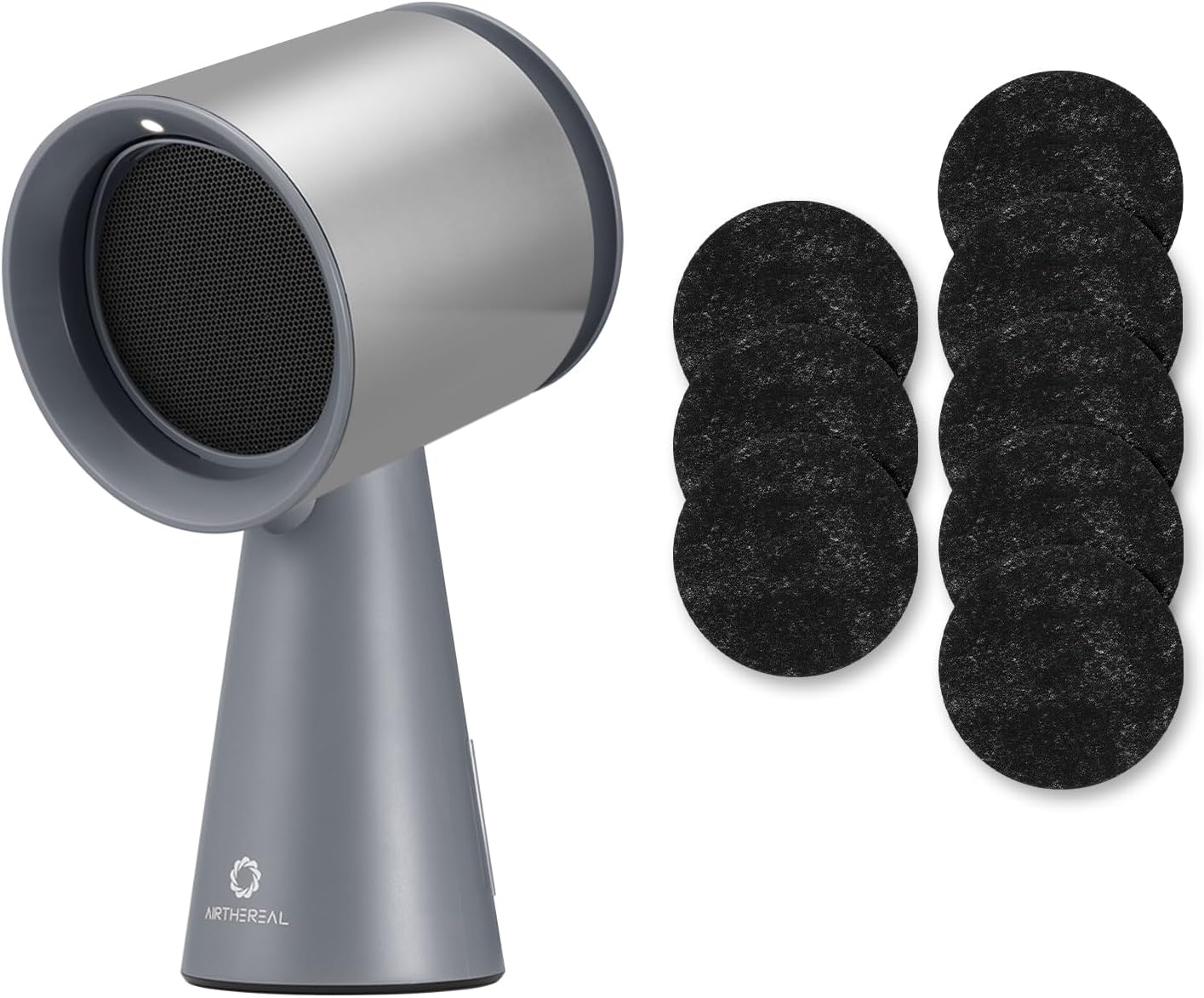 AIRTHEREAL Tisch-Dunstabzugshaube RH180 - 3 Geschwindigkeiten, Leise, Silber