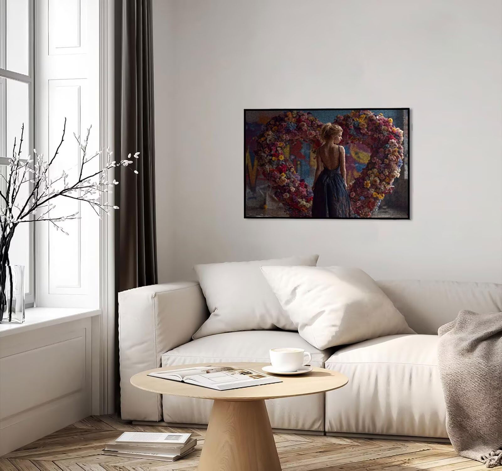 Puzzle dla dorosłych 3000, kobiece serce 3000 elementów puzzle dla dorosłych, klasyczne gry edukacyjne, gry i zajęcia rodzinne, do dekoracji ścian domu, świetny pomysł na prezent R0KH-698