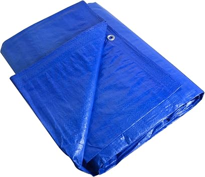 Brawny Heavy Duty Tarpaulin 1.8 x 2.75m - Waterproof, Tear-Resistant, UV Resistant - Multi-Purpose Tarp for Outdoor Camping, Construction, or Ground Cover