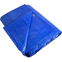 Brawny Heavy Duty Tarpaulin 2.75 x 3.6m - Waterproof, Tear-Resistant, UV Resistant - Multi-Purpose Tarp for Outdoor Camping, Construction, or Ground Cover