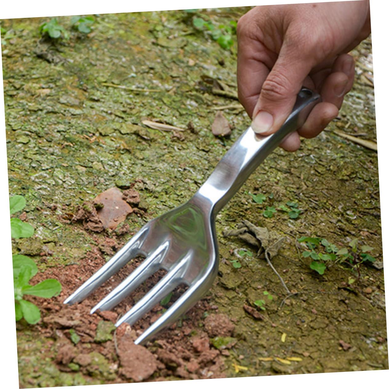 BESPORTBLE 5pezzi Rastrello Da Giardino Lega Di Alluminio Multiuso Strumento Per Scavare e Piantare Con Design Ergonomico Per Giardinaggio e Trapianto Di Piante