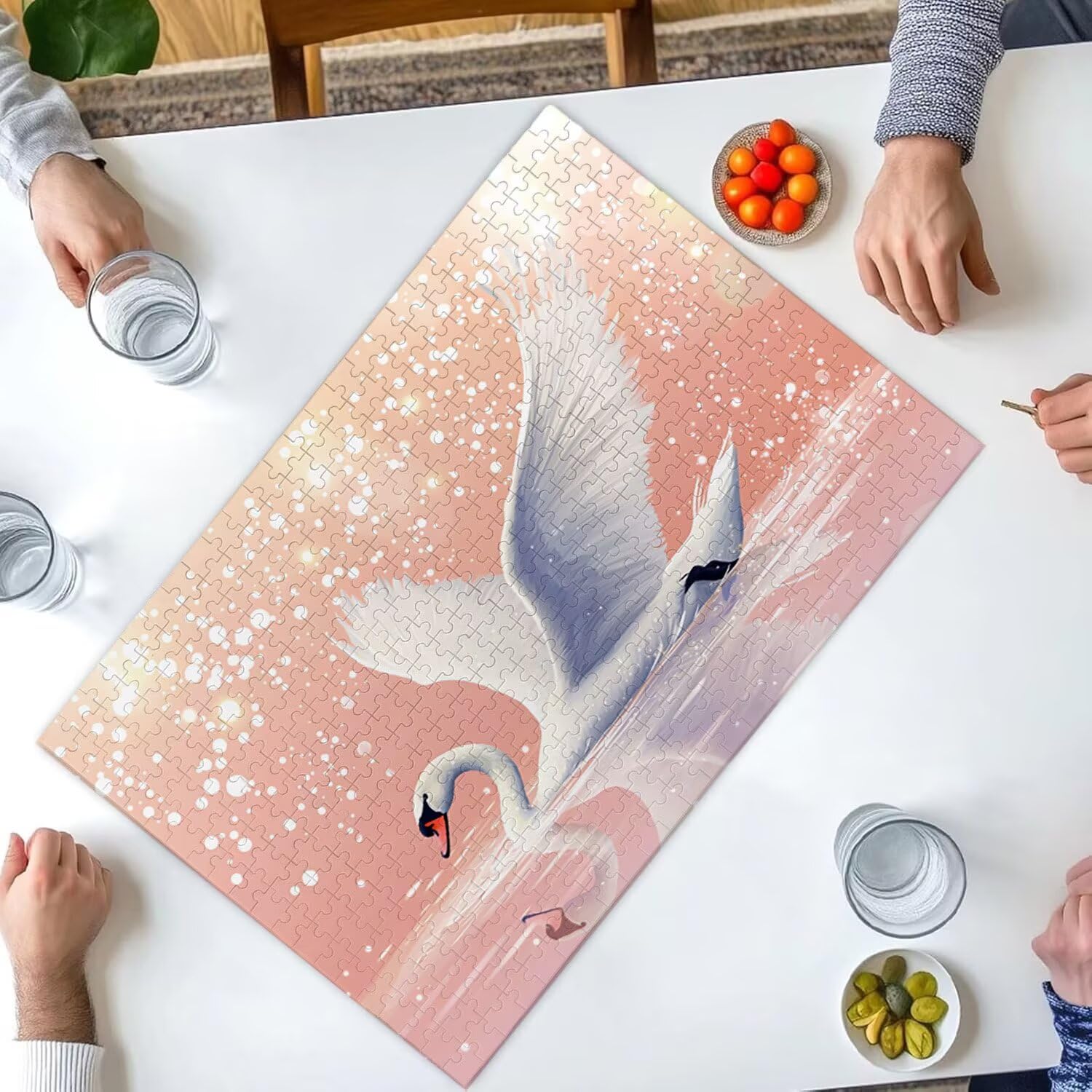 1500 Pezzi di Puzzle, Cigno1500 Pezzi di Puzzle per Adulti, Regalo di Anniversario, Regalo di Natale, Decorazione Della Casa, Prevenzione Della Degenerazione Cerebrale Negli Anziani v-805