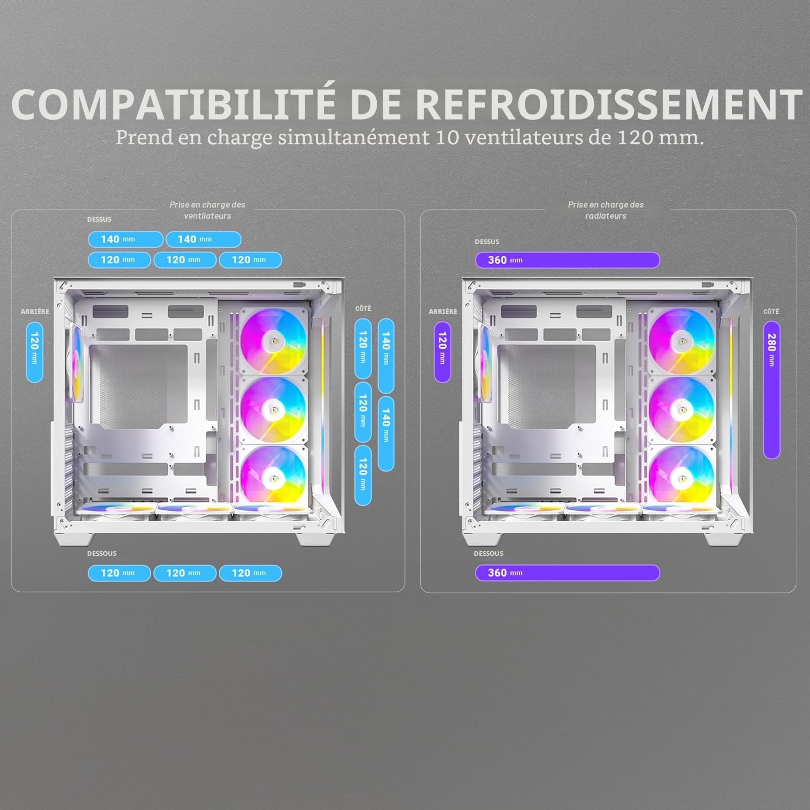 Antec C5 - Midi Tower - Pc - Wei? - Atx - Itx - Micro Atx - Glas - Kunststoff - Stahl - 3x 120 Mm (0-761345-10034-2)