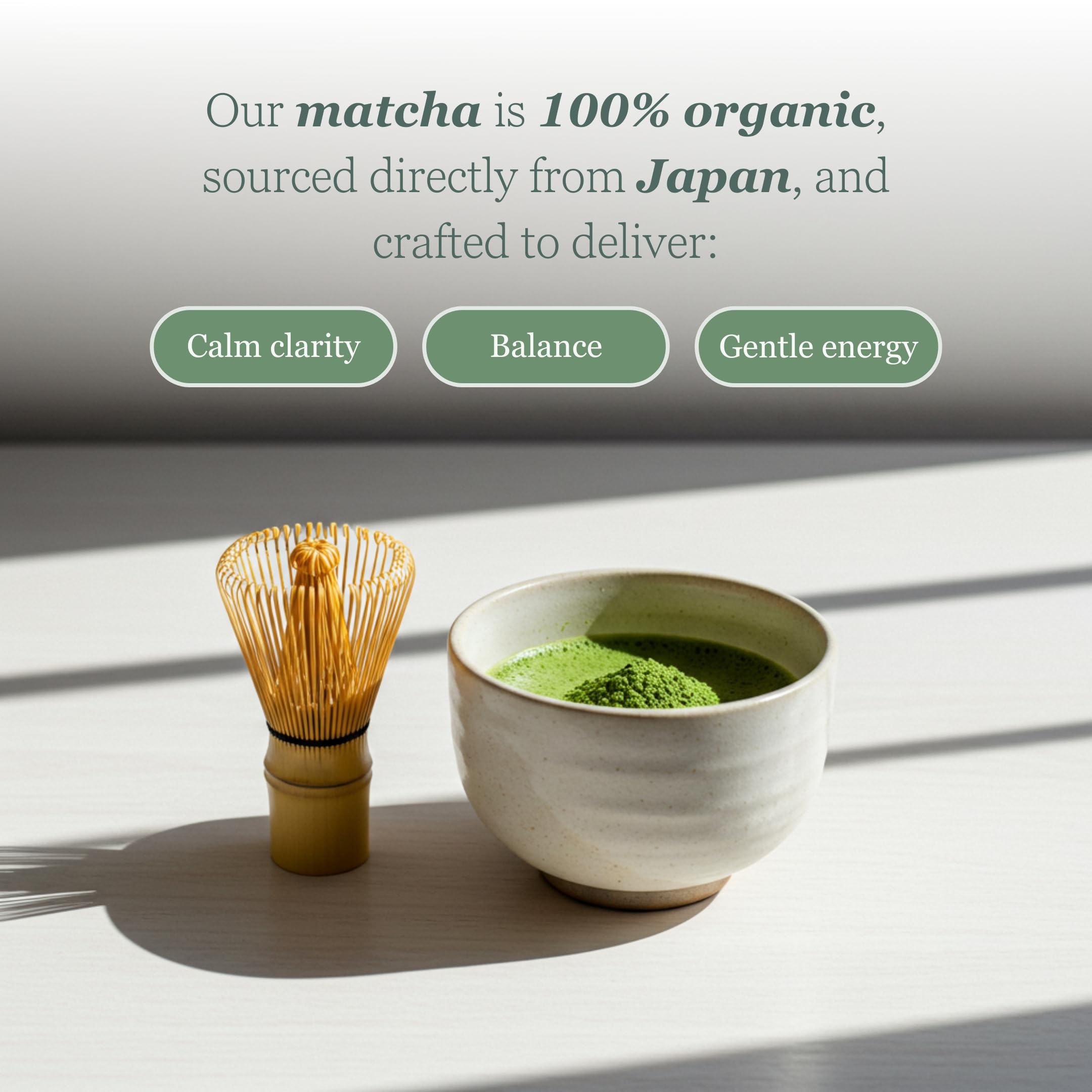 ALIGN MATCHA Ceremonial Organic Matcha Ichibancha First Tea calm ritual sourced from Japan 50 g 42 servings — view 3