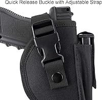 Vista 3 de Depring - Funda táctica para cinturón con bolso Mag universal por fuera de la funda de cintura.