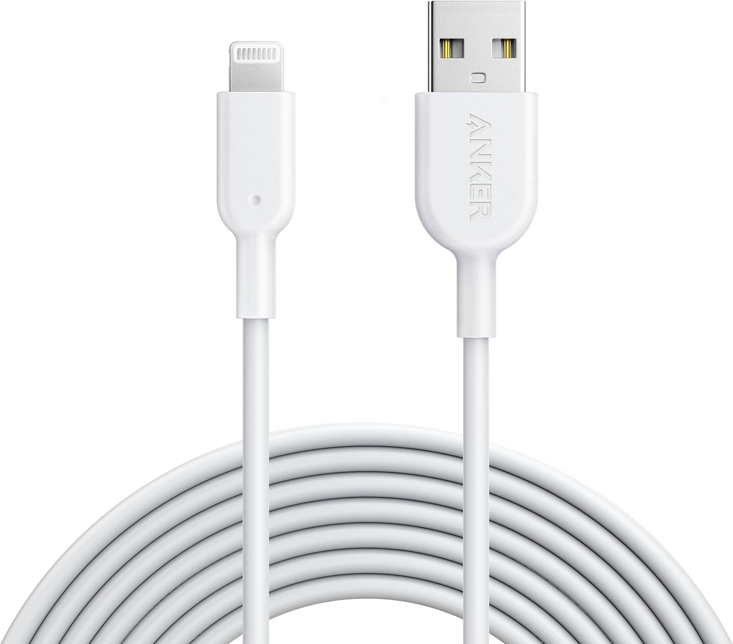 Anker Powerline II Lightning Cable (10ft), Probably The World's Most Durable Cable, MFi Certified for iPhone X / 8/8 Plus / 7/7 Plus / 6/6 Plus / 5s (White)