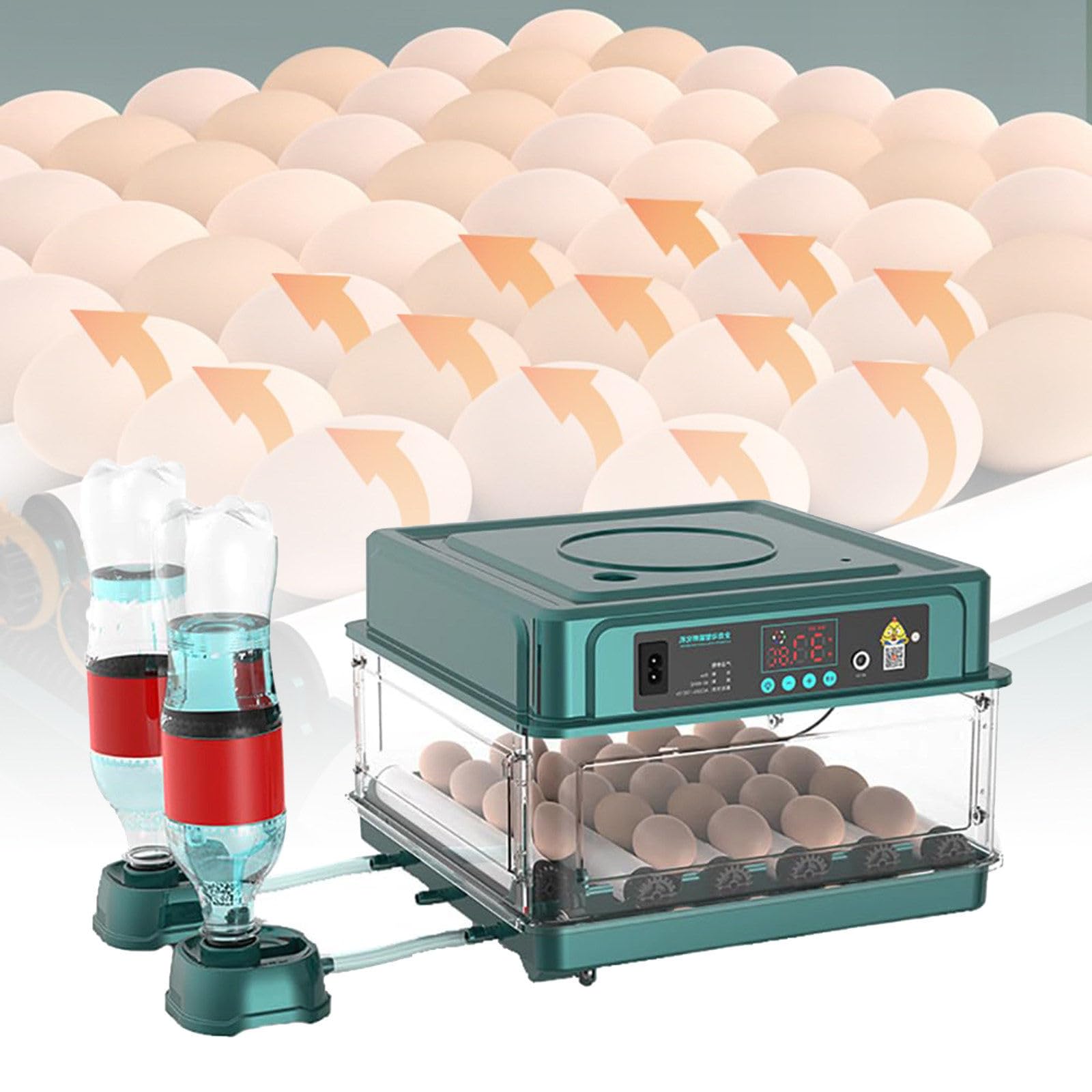 Wasd3Pods Professional Egg Incubator - Automatic egg turning/temperature control/water replenishment + adjustable spacing, Digital Automatic Brooder Chicken - Quail Duck Chicken Goose Bird 24Eggs