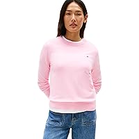Tommy Hilfiger Donna Pullover Jersey Fine con Scollo Rotondo, Rosa (Classic Pink)