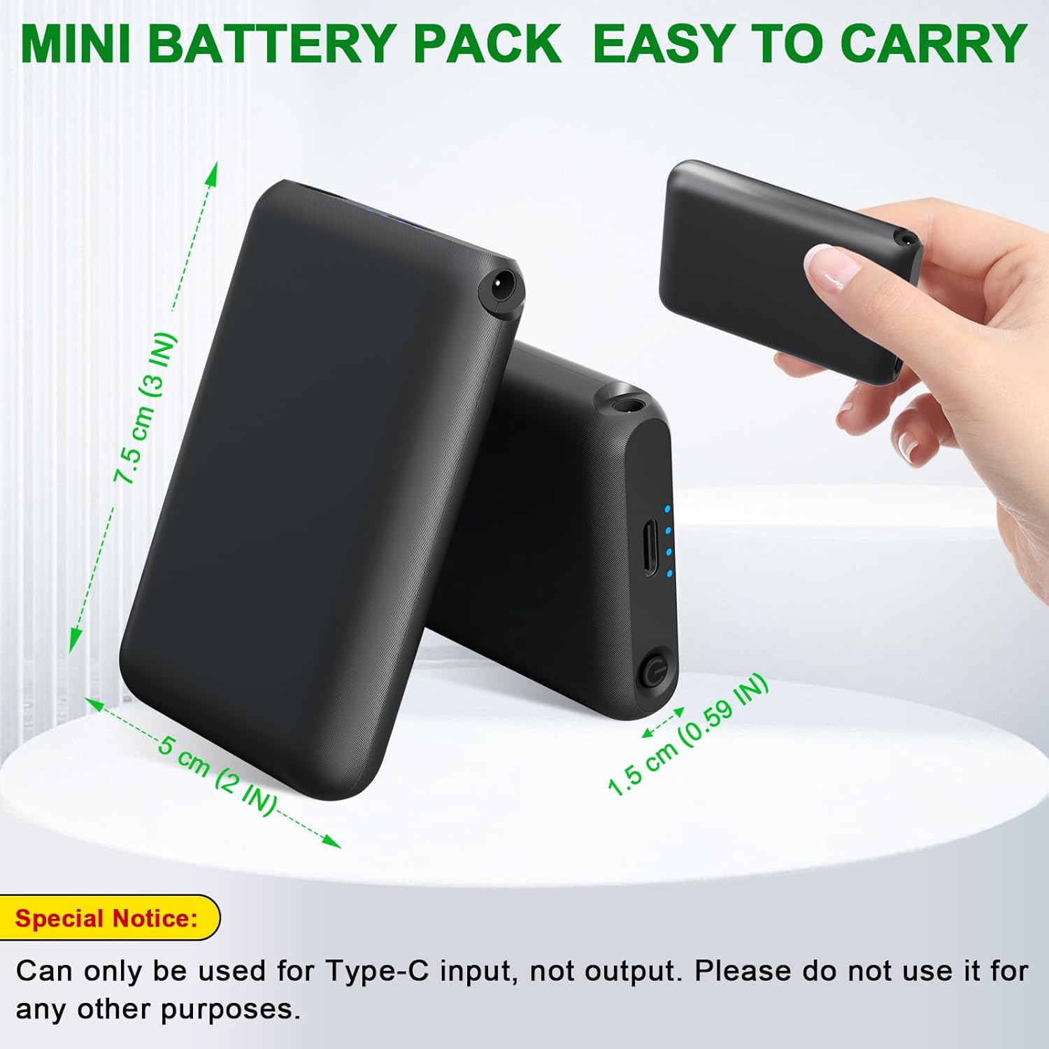 Amiable 7.4V 2A 3000mAh Li-Polymer Rechargeable Batteries for 3.5mm Female DC Jack, Heated Slippers Battery Pack,Batteries for Heated Gloves,Extend Battery for Heated Socks, Heated Insoles Hat - Image 5