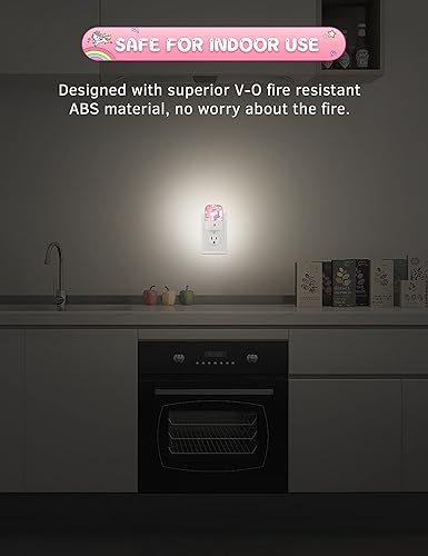 Miniatura 6 de LOHAS - Paquete de 2 bonitas luces nocturnas enchufables a la pared, sensor de luz del atardecer al amanecer, brillo ajustable de 3060 lúmenes, luz