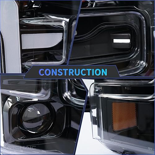 Miniatura 4 de Archaic Conjunto de faros delanteros LED compatible con Ford F150 Pickup 2015-2017 XL, XLT, Lariat, King Ranch, Platinum, Limited y Ford F150 Raptor