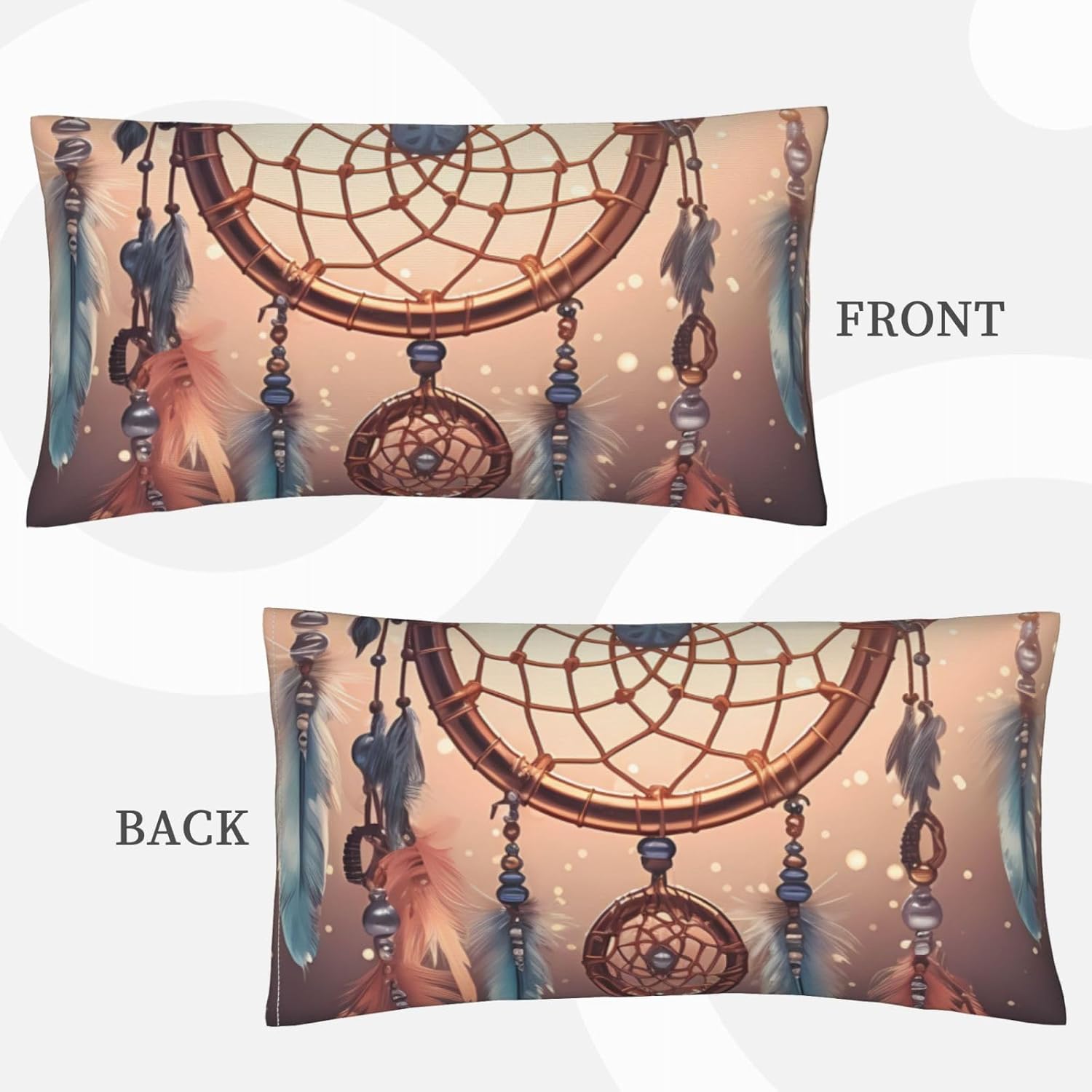 Pillowcases Set of 2, Native American Dream Catcher King Pillow Cases for Hair and Skin, Super Soft Cozy Pillow Case Covers with Envelop Closure, 20x36 Inches Pillow Covers for Sleeping Gift