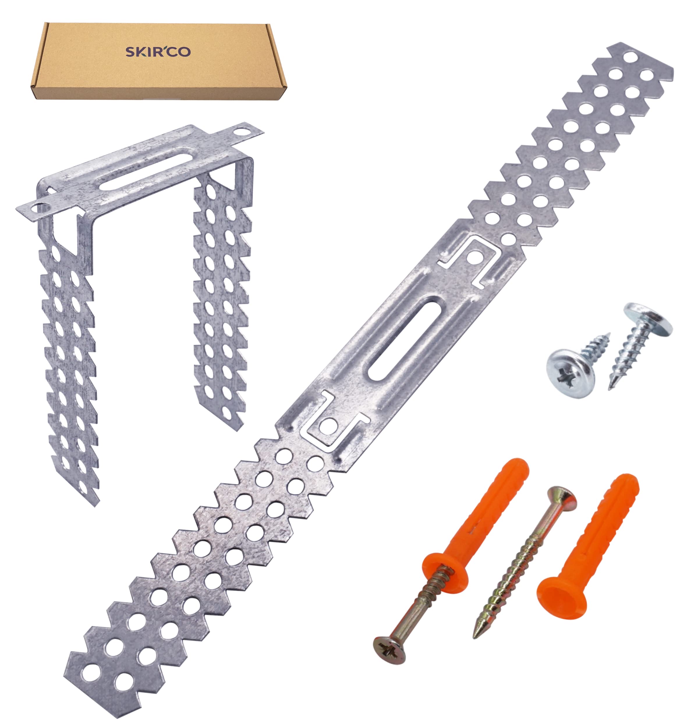SKIR'CO (10 pcs) Mounting Brackets 60/125 mm, Direct Ceiling Hangers, U-Hanger for CD Profile - Image 2