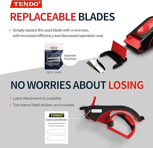 Miniatura 8 de Dispensador de cinta de envío resistente TENDO Essential Line - Dispensador de piezas maestras de 2 pulgadas reutilizable, reemplazable y ecológico