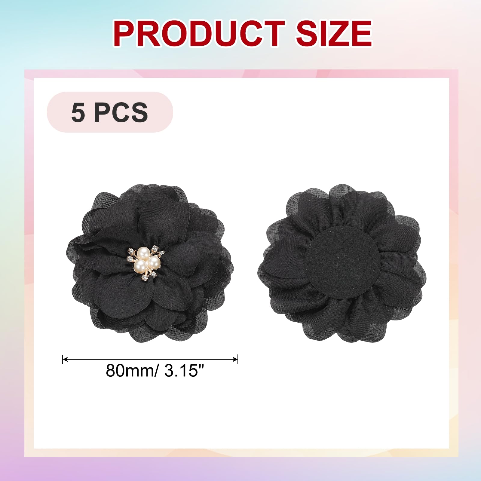 PATIKIL 3.15 Inch Chiffon Flowers - Image 2