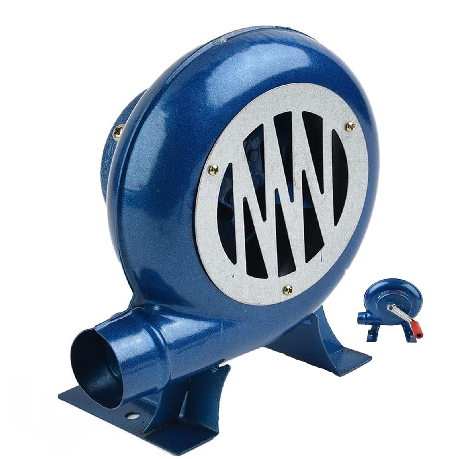 Ventilador Manual para Barbacoa - Ventilador de manivela, soplador de Palomitas, aireador para Barbacoa, Encendedor de carbón, Engranajes de Hierro (300 W)