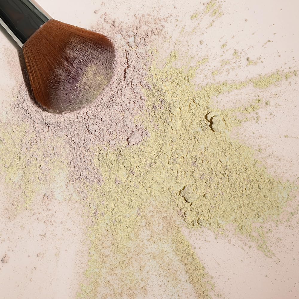 JUNGLÜCK Cara en polvo transparente – Maquillaje mate y fijo | Polvo natural sin aspecto polvoriento fija el maquillaje sin secarse, color rosa, vegano