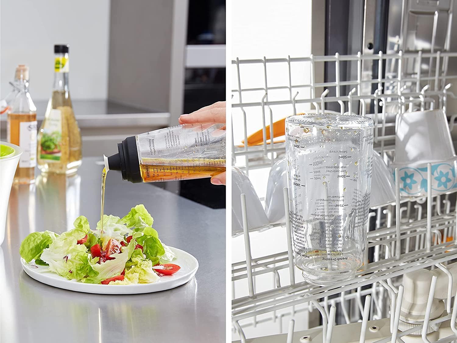 Shaker à Vinaigrette 200 Ml HAOHIZE - Anti-fuite, Couvercle Pratique, Matériau ABS/PP, Vert - 6