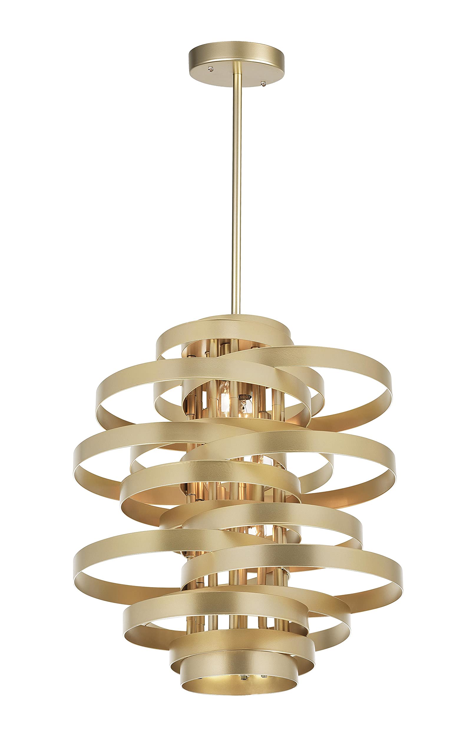 CWI Lighting Elizabetta 7 Light Chandelier with Gold Leaf Finish Fom