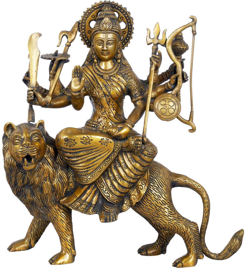 Statue en laiton marron et doré pour créer un coin zen dans votre salon