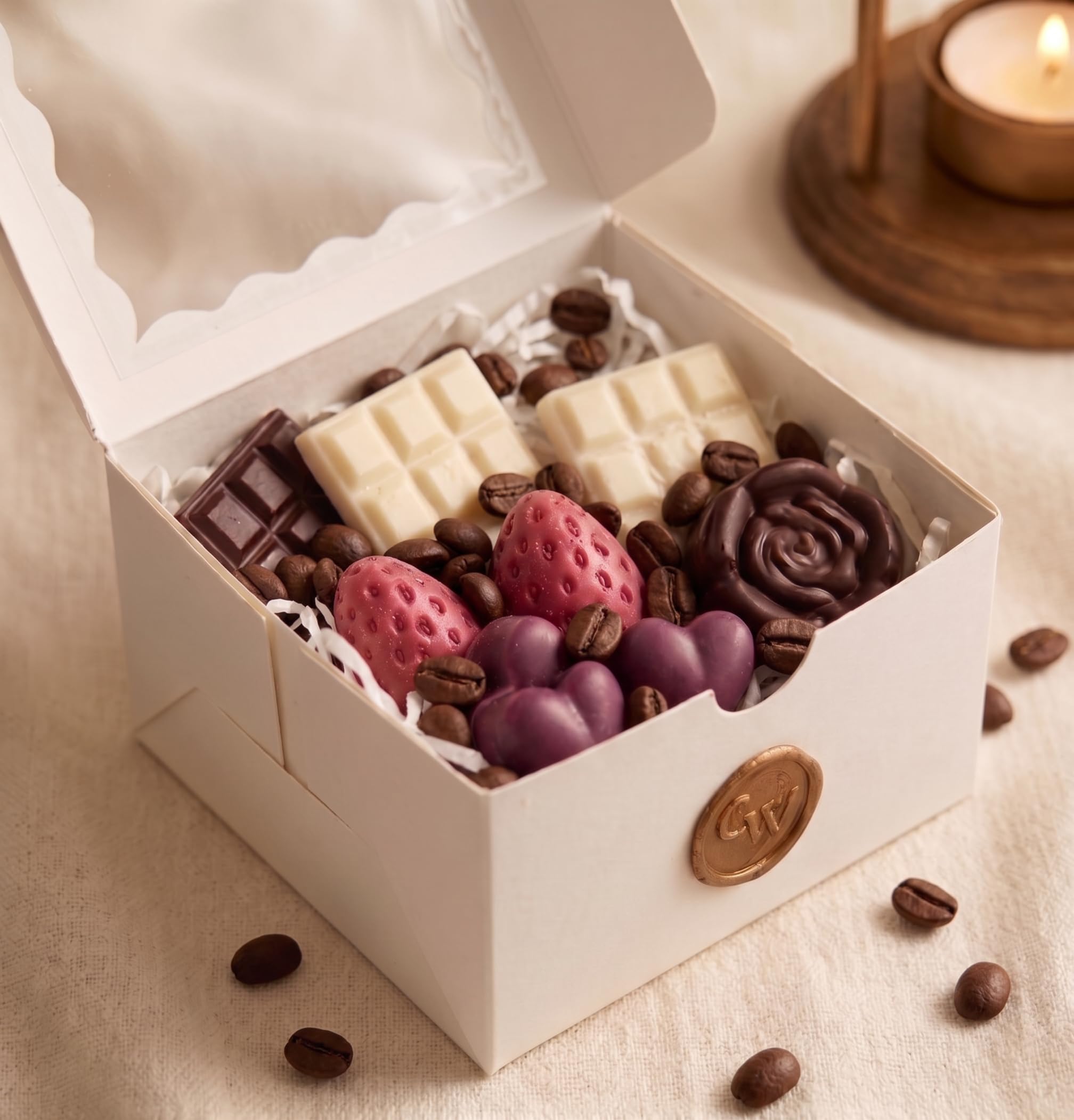 Dessert Scented Wax Melts Gift Box (50g) | Strawberry, Chocolate