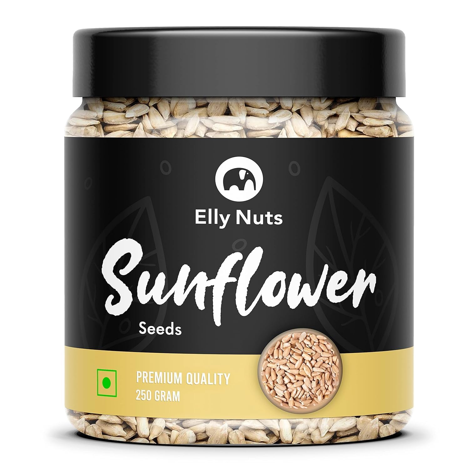 Elly Nuts Raw Sunflower Seeds For Eating | Protein and Fibre Rich Superfood, Healthy Seeds [Jar Pack] (1 Kg, Sunflower Seeds)