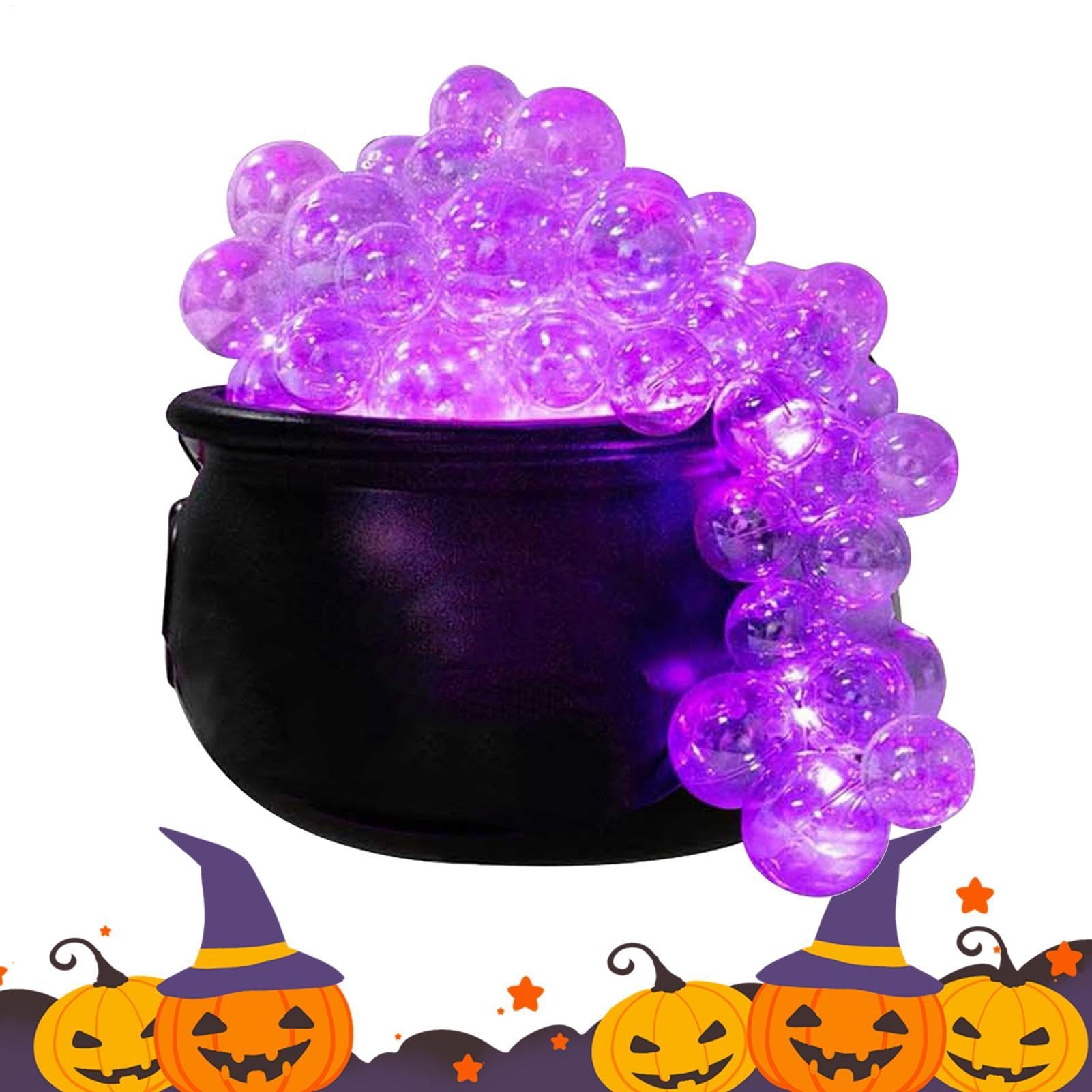 Calderos de Halloween con luz propia para evitar que los niños se pierdan en la oscuridad