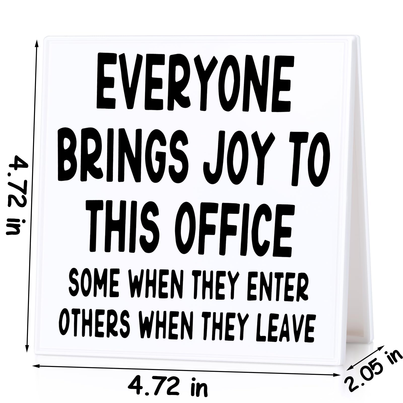 Funny Office Desk Sign - 4 Inch Square Acrylic & Wood Plaque, Humorous Cubicle Decor, Tabletop Humor - View #7