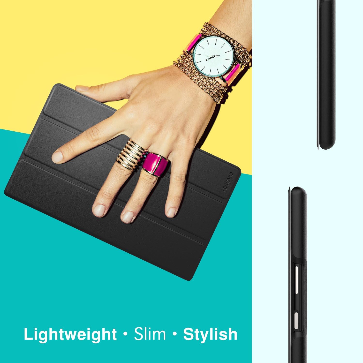 TiMOVO Cover Compatible for Lenovo Tab 4 8" Case - Light Weight Slim Case with Magnetic Cover Fit Lenovo Tab 4 8 Inch HD Tablet 2017 Release, Black