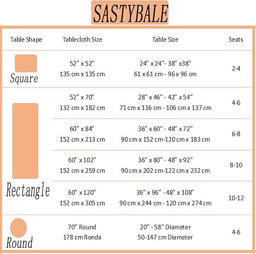 Miniatura 6 de SASTYBALE Mantel rectangular de girasol navideño de 60 x 84 pulgadas, impermeable, resistente a las manchas, diseño floral de invierno, mantel de