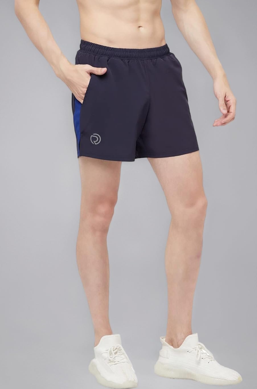 Men's 5 inch Dry Fit Sports Running Reflective Shorts with 2 Side Pockets and Zipper Back Pocket | Jogging & Gym Shorts for Men Workout | Activewear for Running, Sports, Training & Fitness