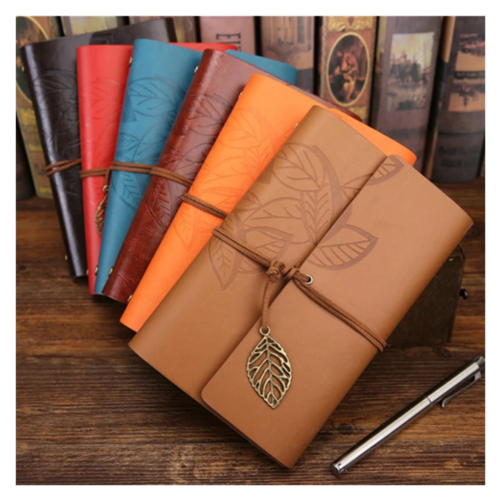 Notebook Diario Blocco note Pelle PU Spirale Letteratura Notebook Carta sostituibile Journal Planner Regalo di cancelleria scolastica(Light Brown,Large 165x220mm)