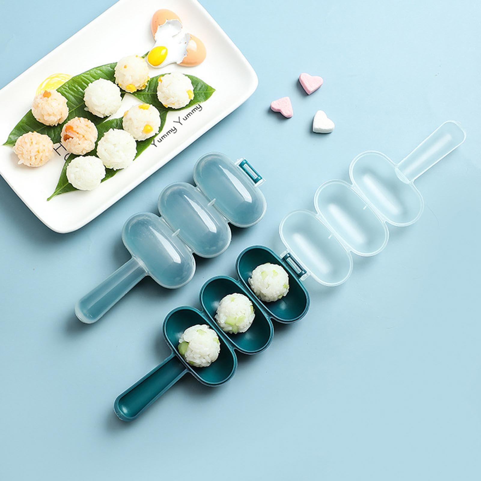 Keboyoe 9 Pcs Onigiri Mould, Rice Ball Maker Rice Ball Mould Mold in