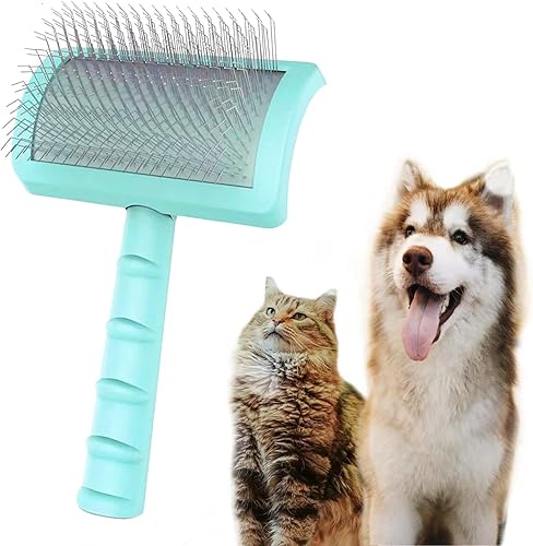 Miniatura 1 de Cepillo grande para perros, gatos, cepillo extra largo para pelo largo, gato, aseo de mascotas, cepillo de alambre para pelo grueso y rizado, 0.984