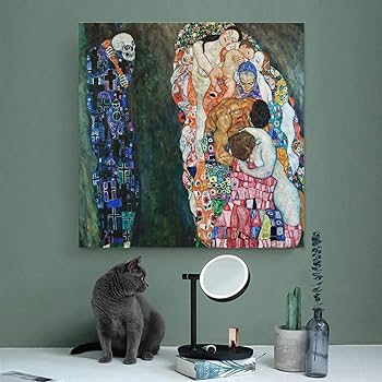 GUSTAV　KLIMT、クリムト、死と生、希少な画集より、新品高級額 グスタフ・クリムト「死と生」Death and Life by Gustav Klimt