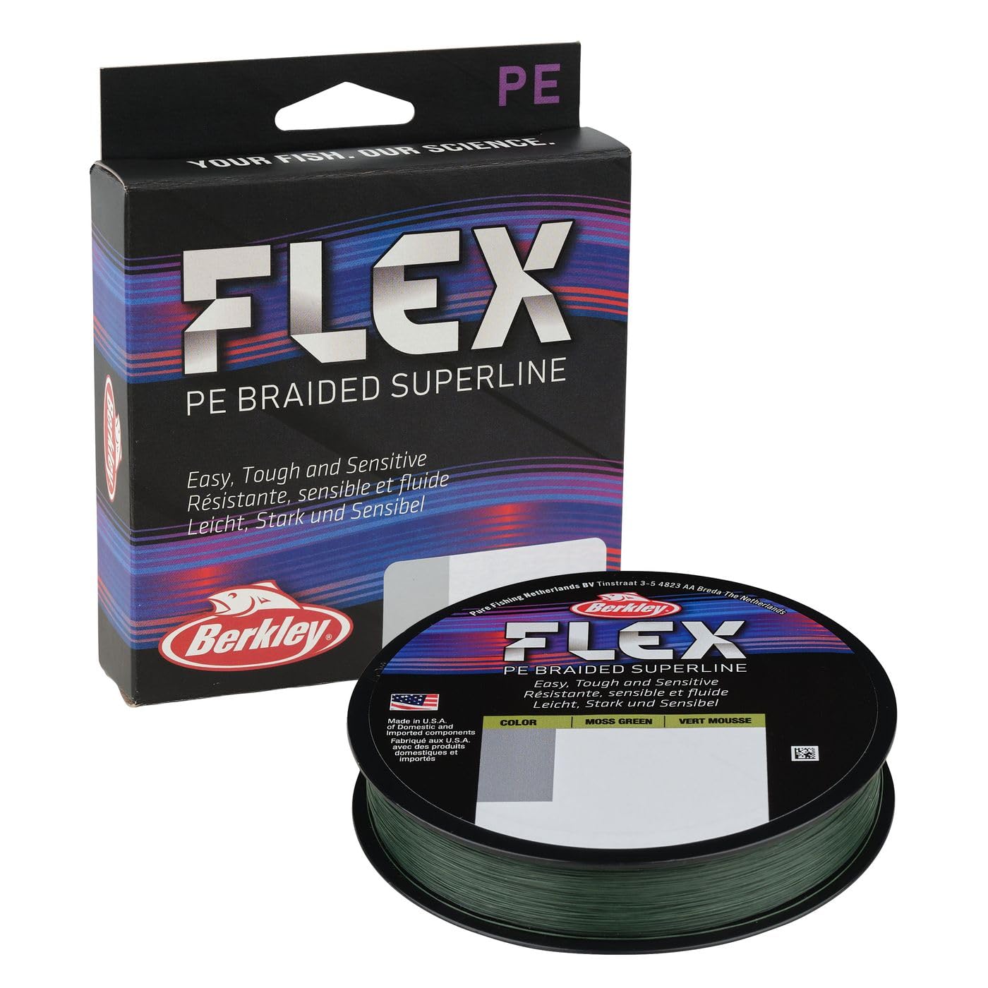 Berkley Flex PE Braided Superline Moss Green (40lb / 0.25mm)