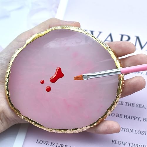 Miniatura 5 de Juego de pinceles para arte de uñas 71 en 1 con paleta de arte de uñas de resina, 50 palitos transparentes para muestras de uñas, 5 bolígrafos de